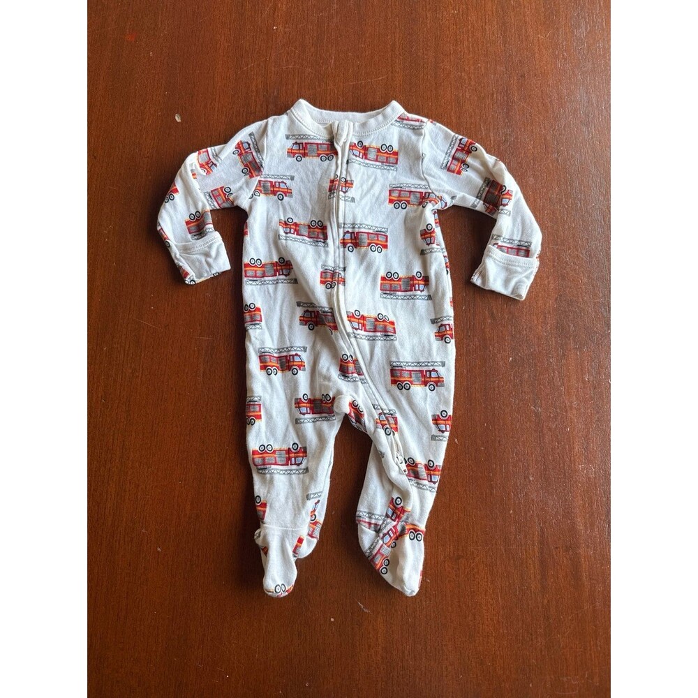 OLD NAVY Firetrucks zip up infant sleeper
